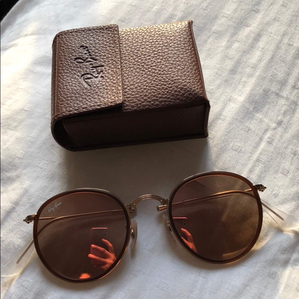 Authentic Gold & Copper Ray Bans